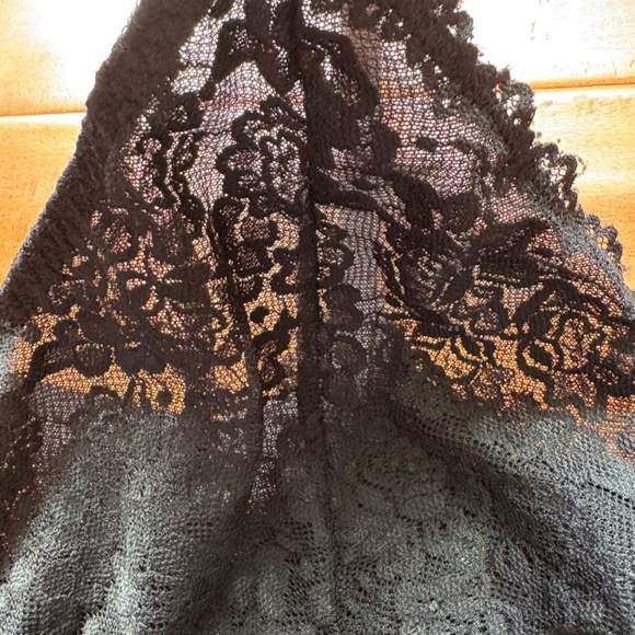 Torrid Unlined Lace Bralette Sz 2 black Semi-Sheer - Picture 10 of 12